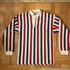 Classic Striped Rowing Blazers Rugby with Mandarin Collar